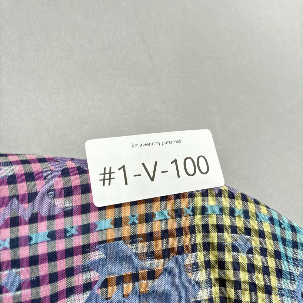 Robert Graham Shirt Mens XL Blue Purple Reversible Gingham Geometric‎ Jacquard - Picture 15 of 15